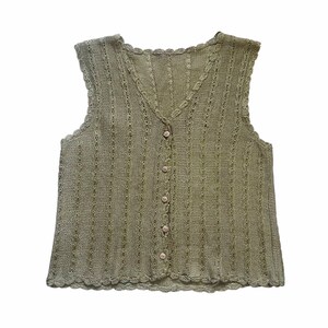 Vintage 90s Boho Fairycore Knit Vest Top