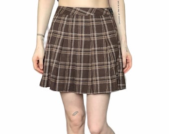 Vintage 90s Preppy Fairy Grunge Tartan Mini Skirt