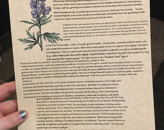 Aconitum (wolfs bane) grimoire page