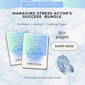 Diario de gestión del estrés del actor / Cuaderno de ejercicios de bienestar mental (patrón PDF)