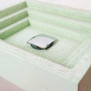 STEP Handmade Concrete Vessel Sink: Rectangular Cloakroom Basin