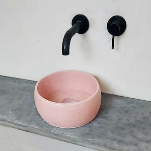 MAI Mini Drum Concrete Basin - Stylish Addition to any Bathroom - Handmade Bathroom Sink