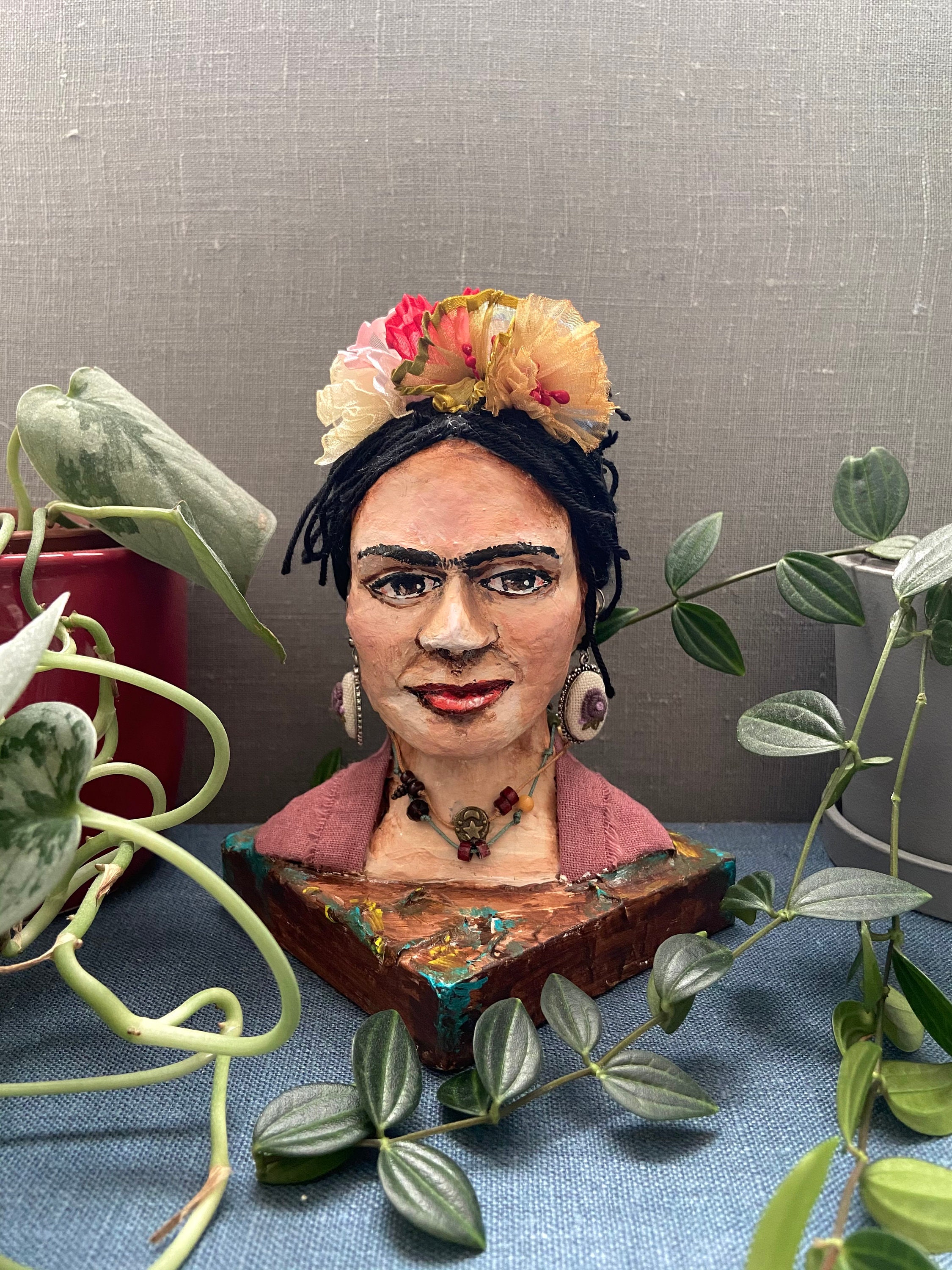 Bust of Frida Art Object Decorative Art Object Etsy UK