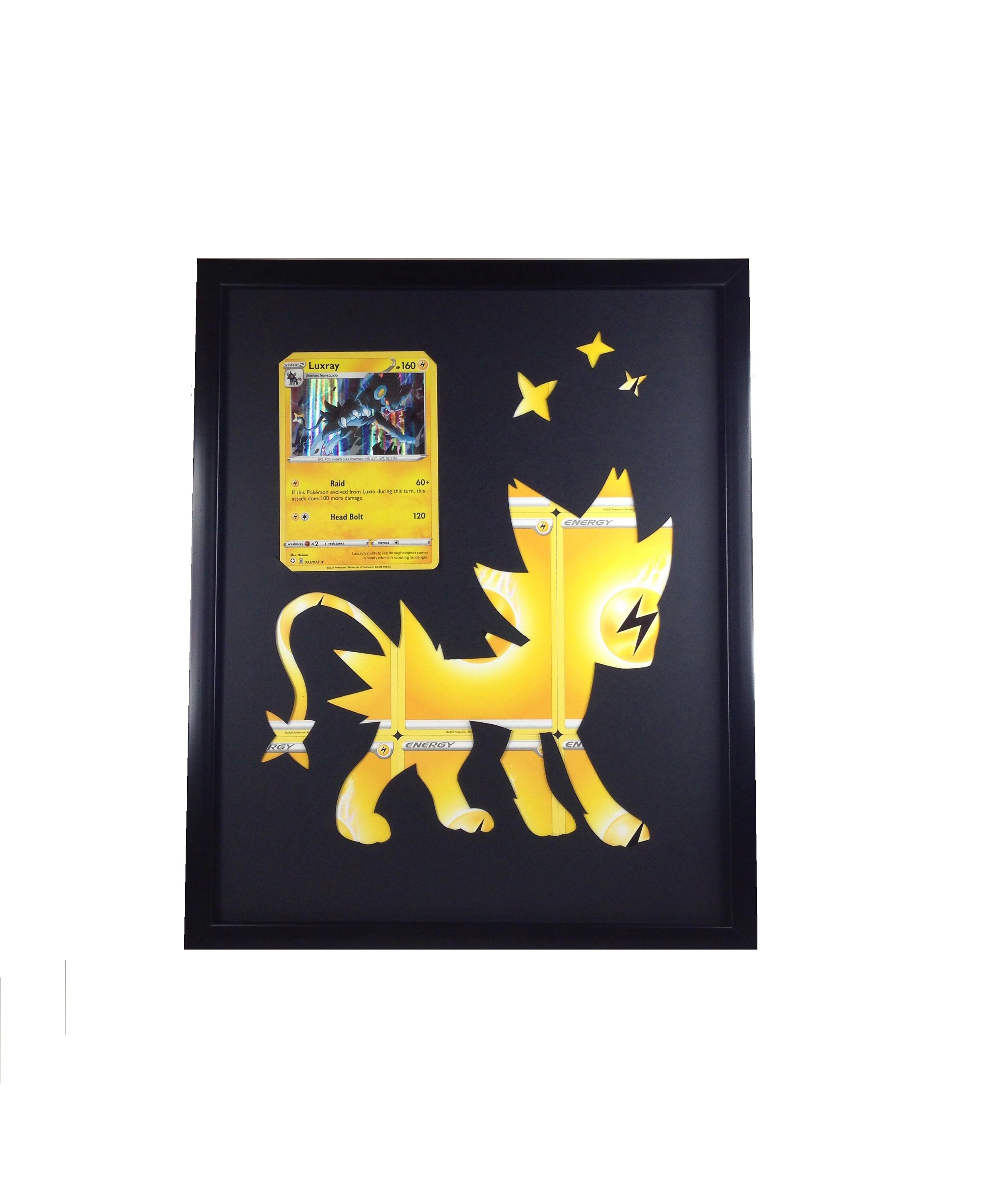 Luxray Holo Pokemon Card Frame With Genuine Pokemon Card Etsy Uk