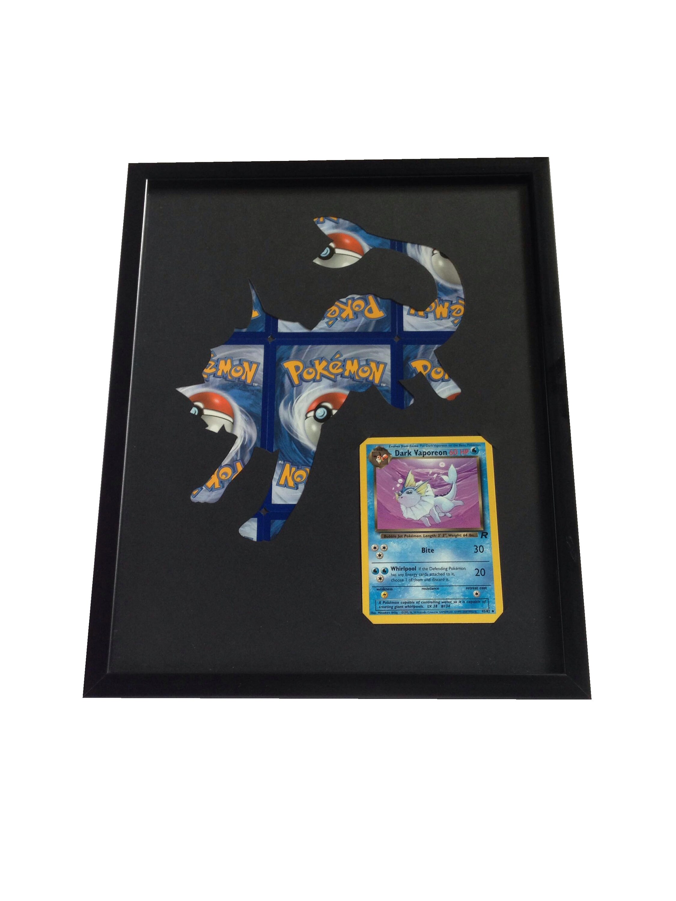 Dark Vaporeon Frame With Genuine Pokémon Cards Holo Card - Etsy