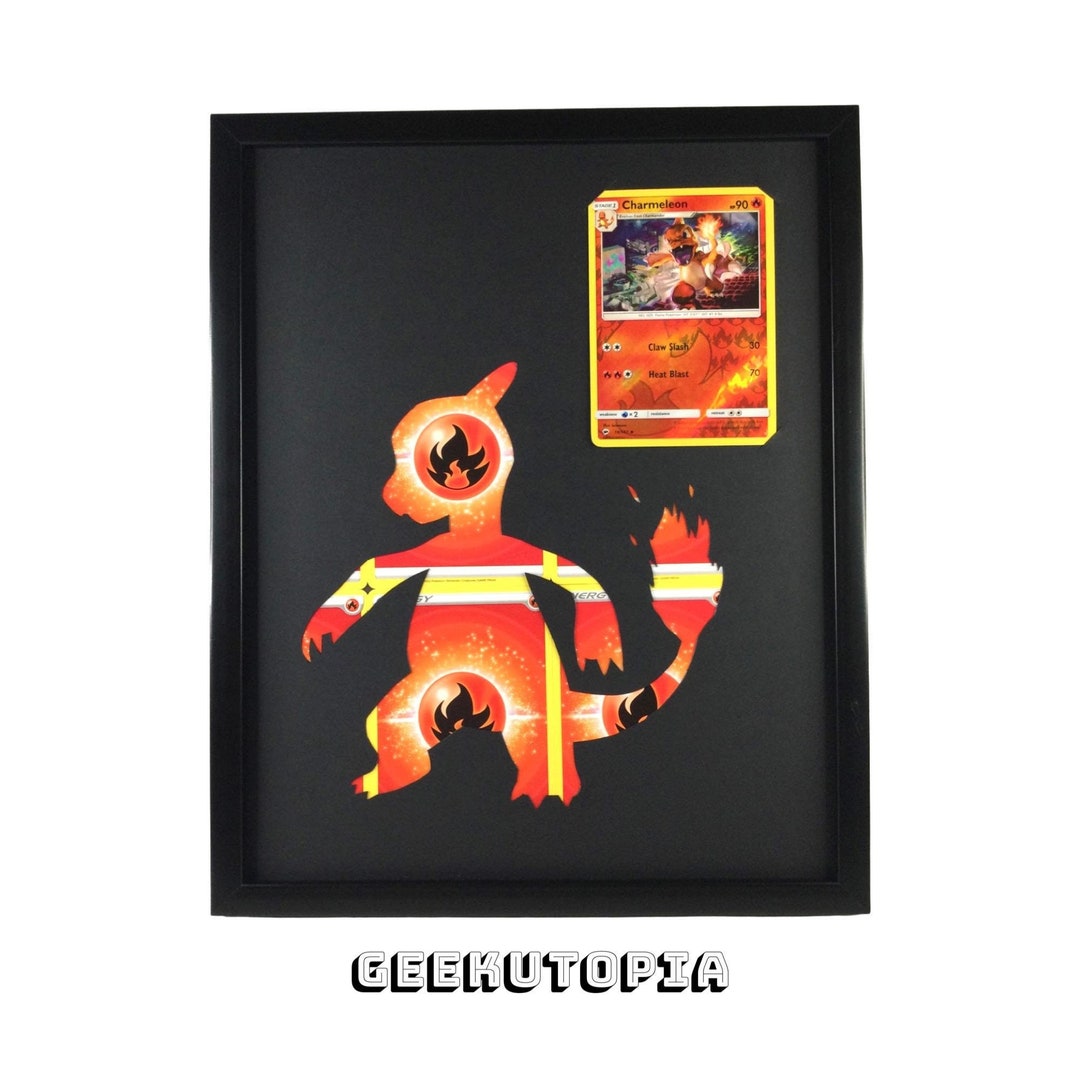 Charmeleon Genuine Pokémon Card Frame, Holo, Birthday Gift, Pokemon