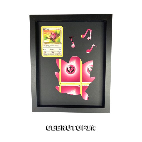 Jigglypuff Base Set Jungle Frame With Genuine Pokémon Cards Etsy