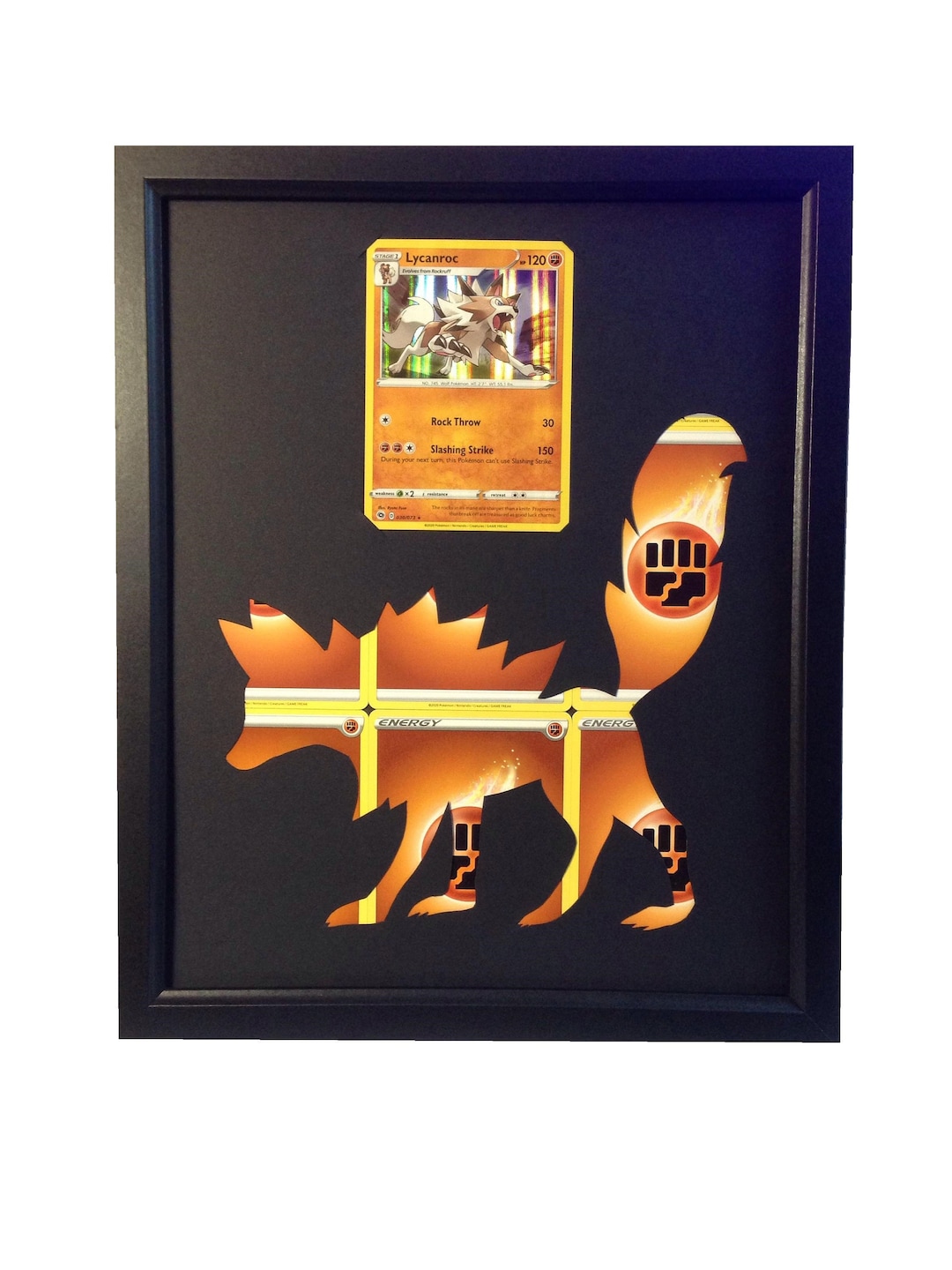 Lycanroc Midday Form Picture With Genuine Pokémon Cards