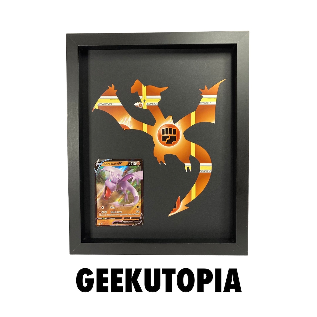 Aerodactyl V Pokemon Card Frame With Genuine Pokémon Card, Gift, Geeky