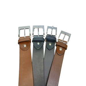 Men's Leather Belt, Made with Full Grain Leather,  28" - 48"  1.25" or 1.5" Wide