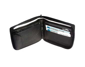 Men's Zipped Leather Wallet