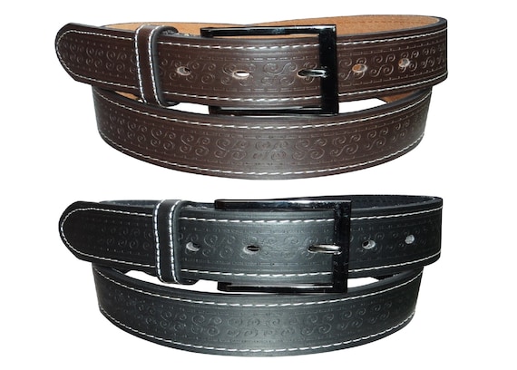 Black New Forest Belts® Men/'s Leather Jeans Belt 1.5/" Wide Brown or Tan