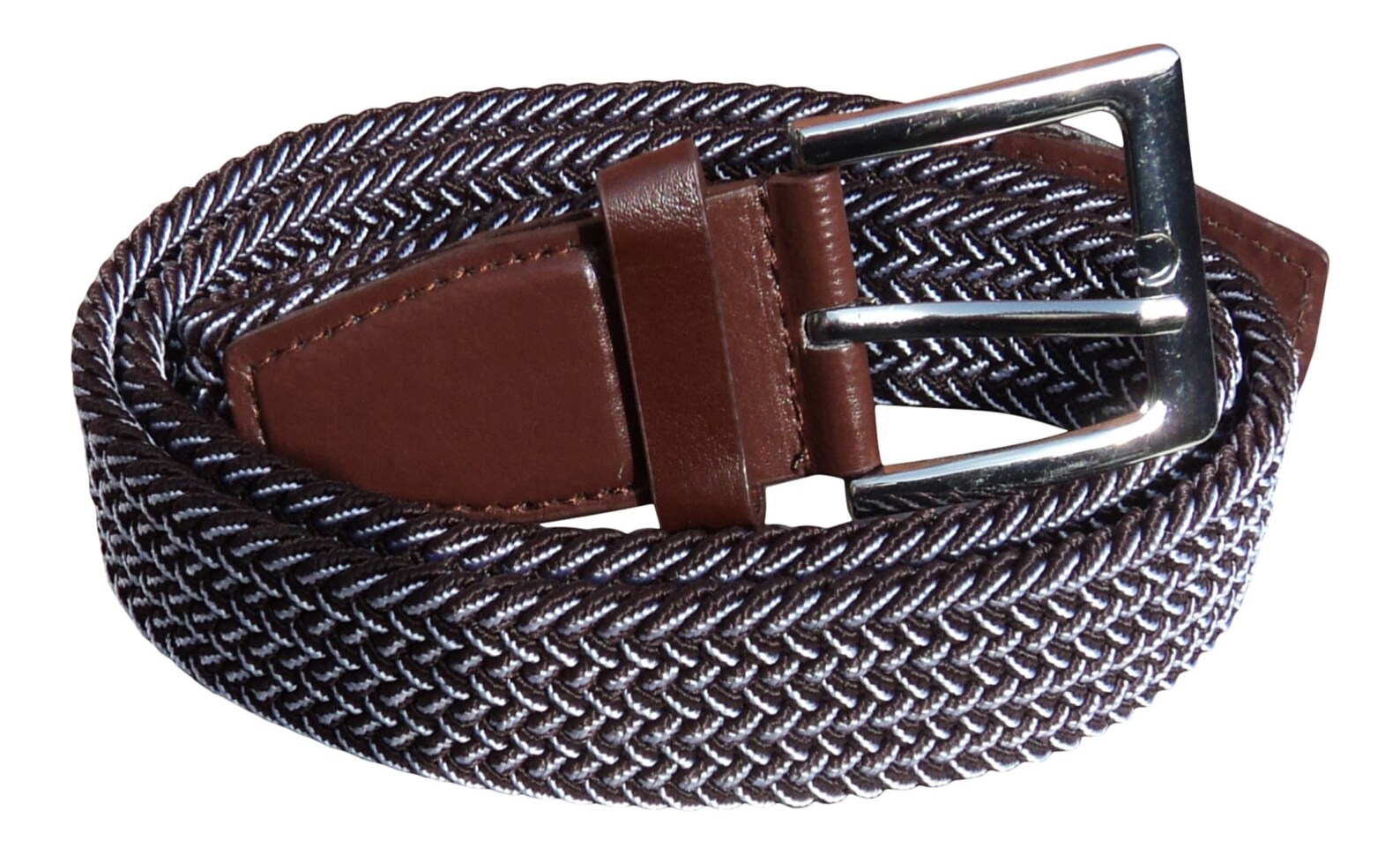 Stretchy Belt for Men 1.25 Wide Brown and White Etsy