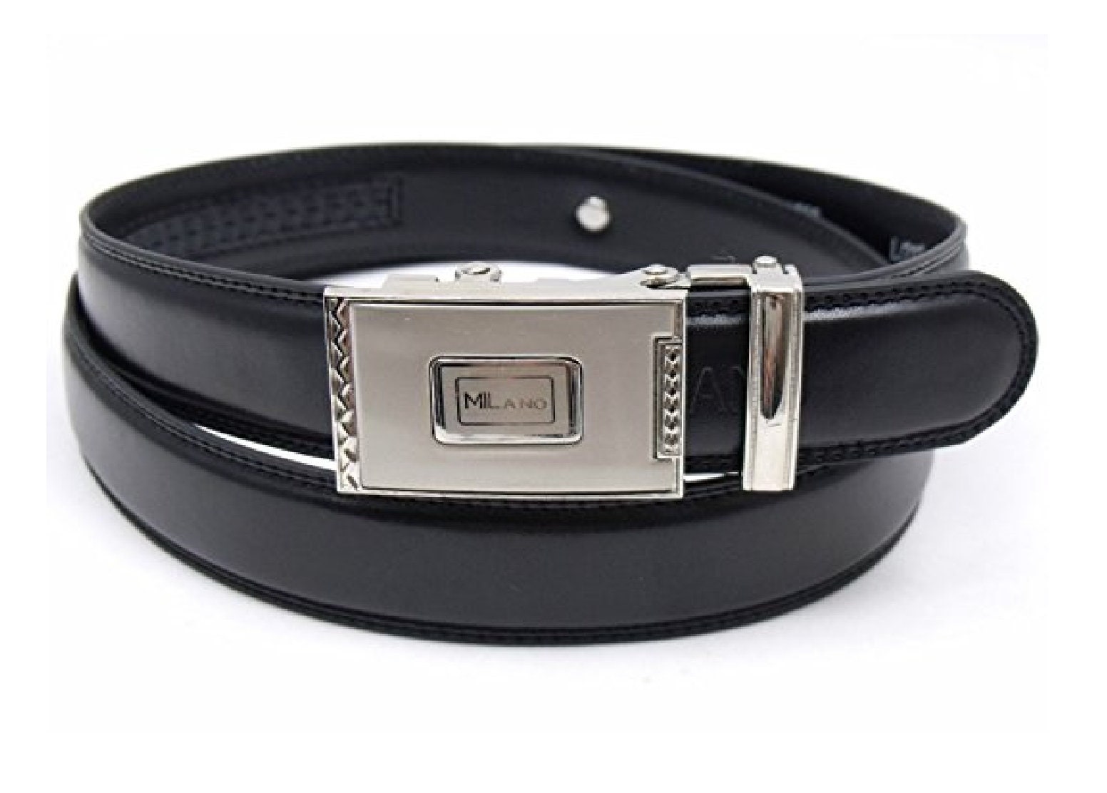 Men's Milano® Black Leather Ratchet Belt Waist 28 Etsy UK