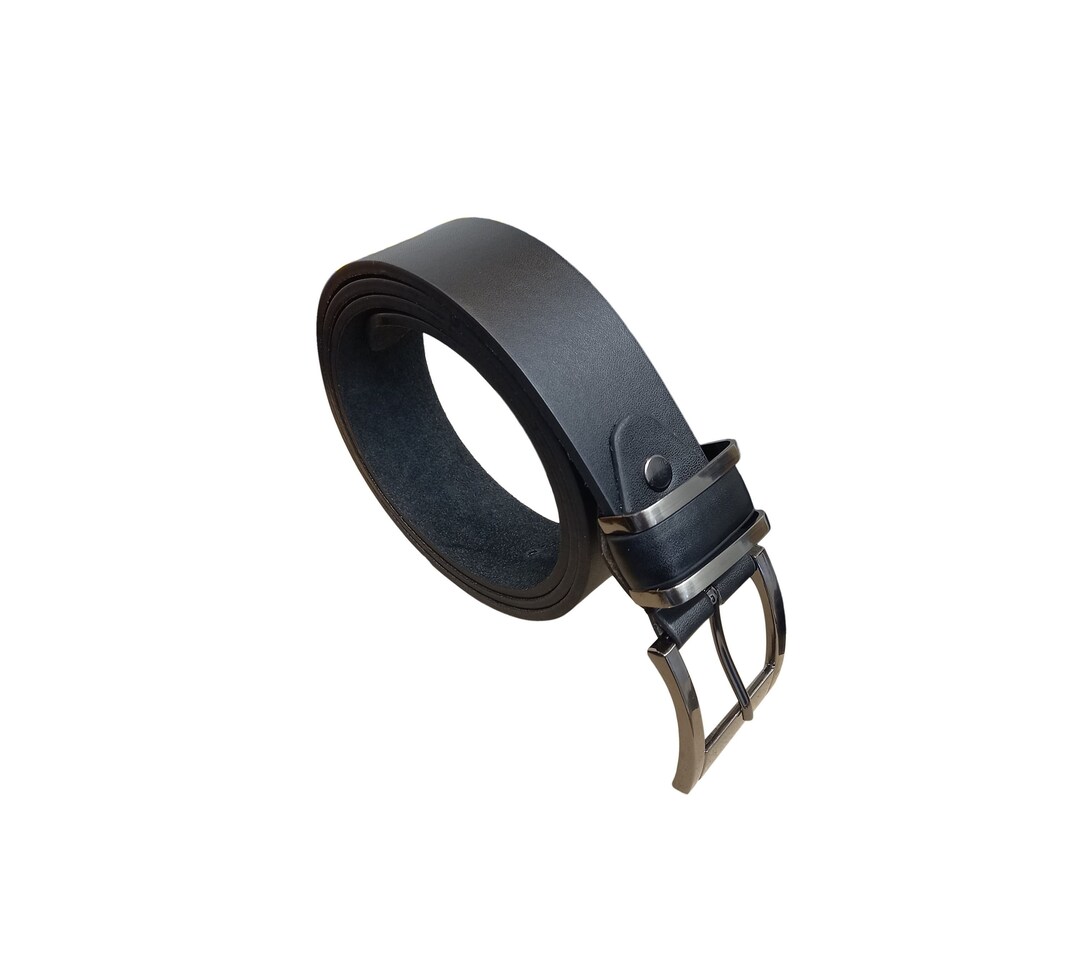 Men's Black Belt, Waist 28 48 / 1.5 Wide, Leather Lined Belts, Made by