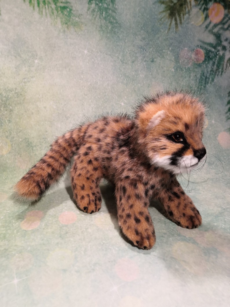 Baby cheetah.FOR ORDER. Realistic handmade plush toy gift. Etsy