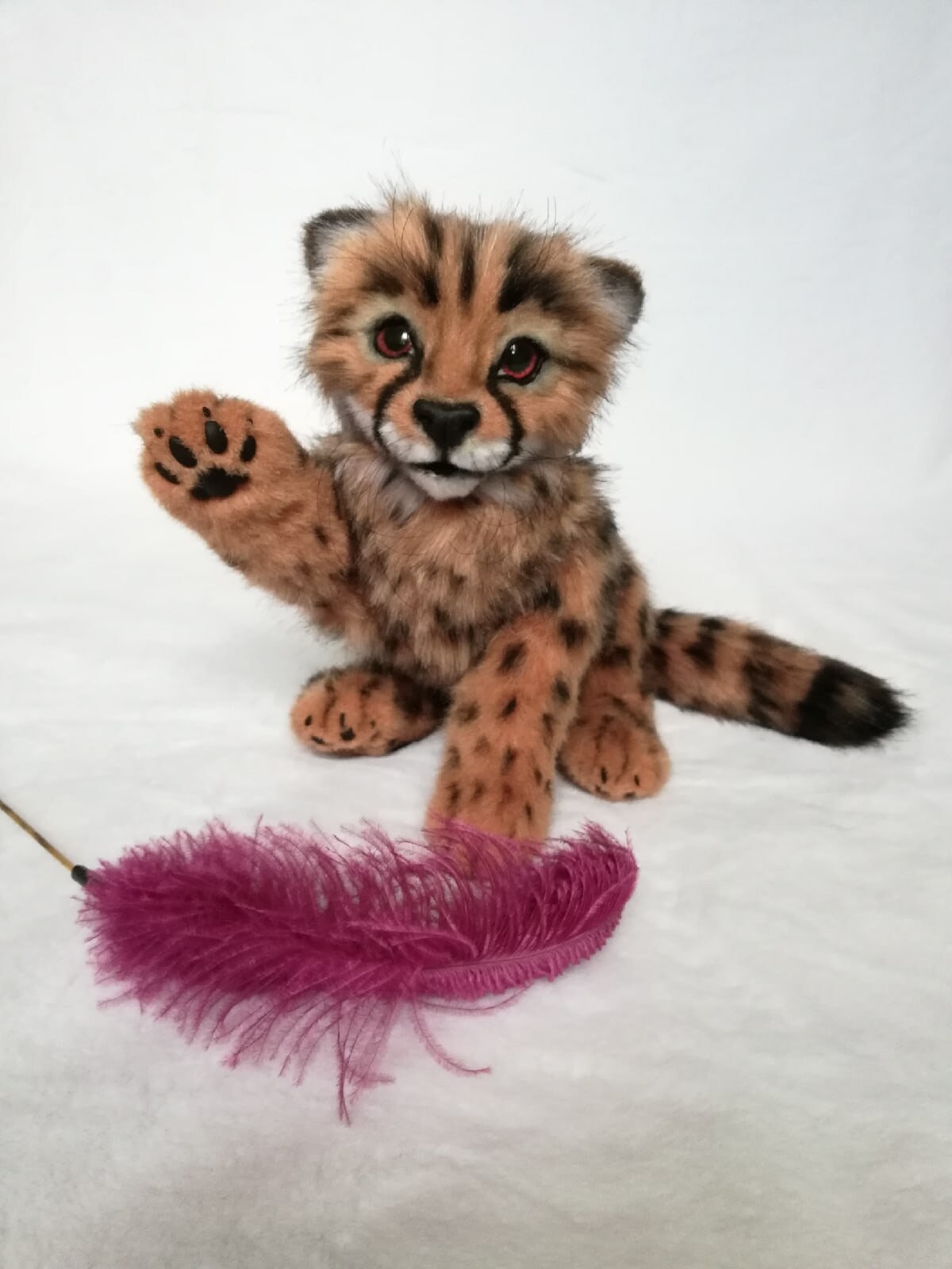Baby cheetah.FOR ORDER. Realistic handmade plush toy gift. Etsy