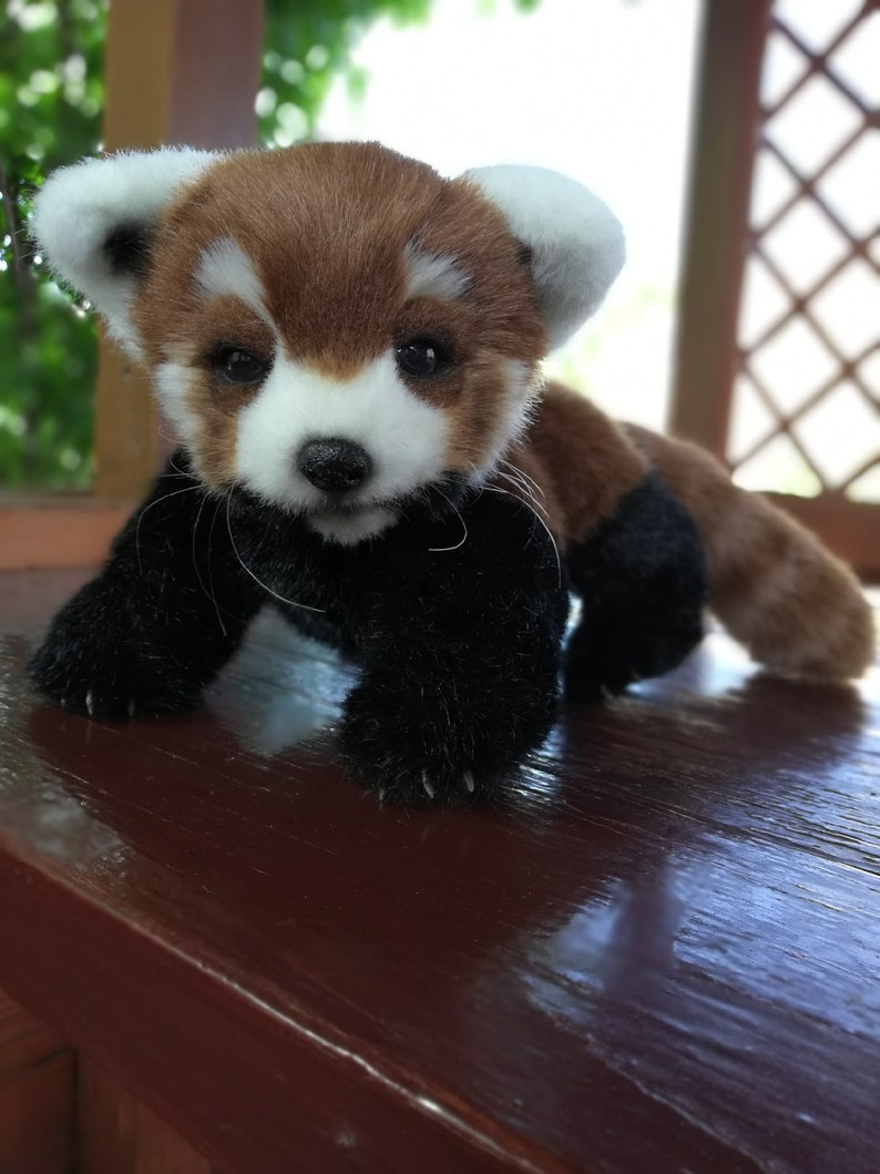 realistic red panda stuffed animal