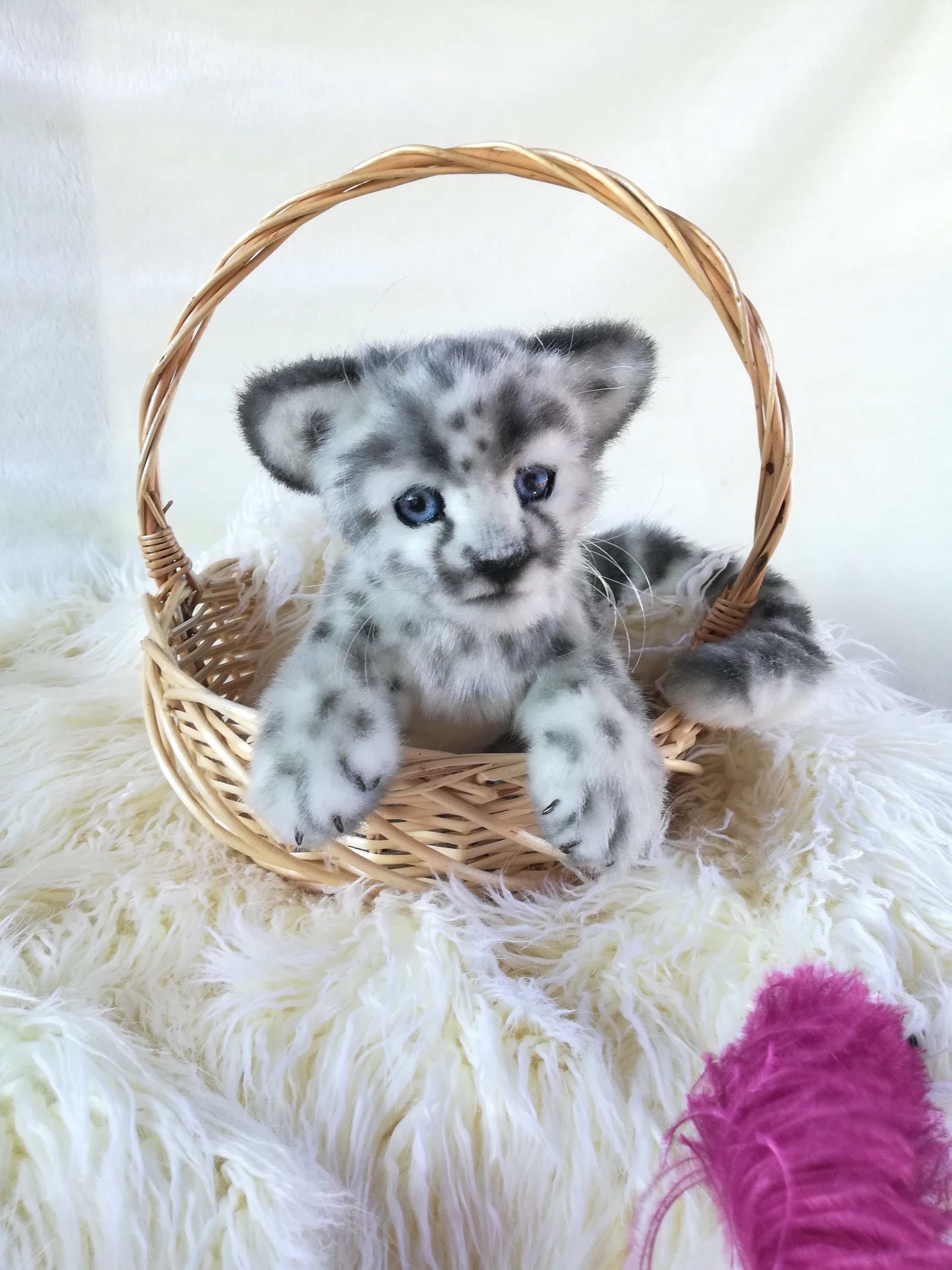 El Leopardo De Las Nieves Es Un Peluche Realista Para El Etsy