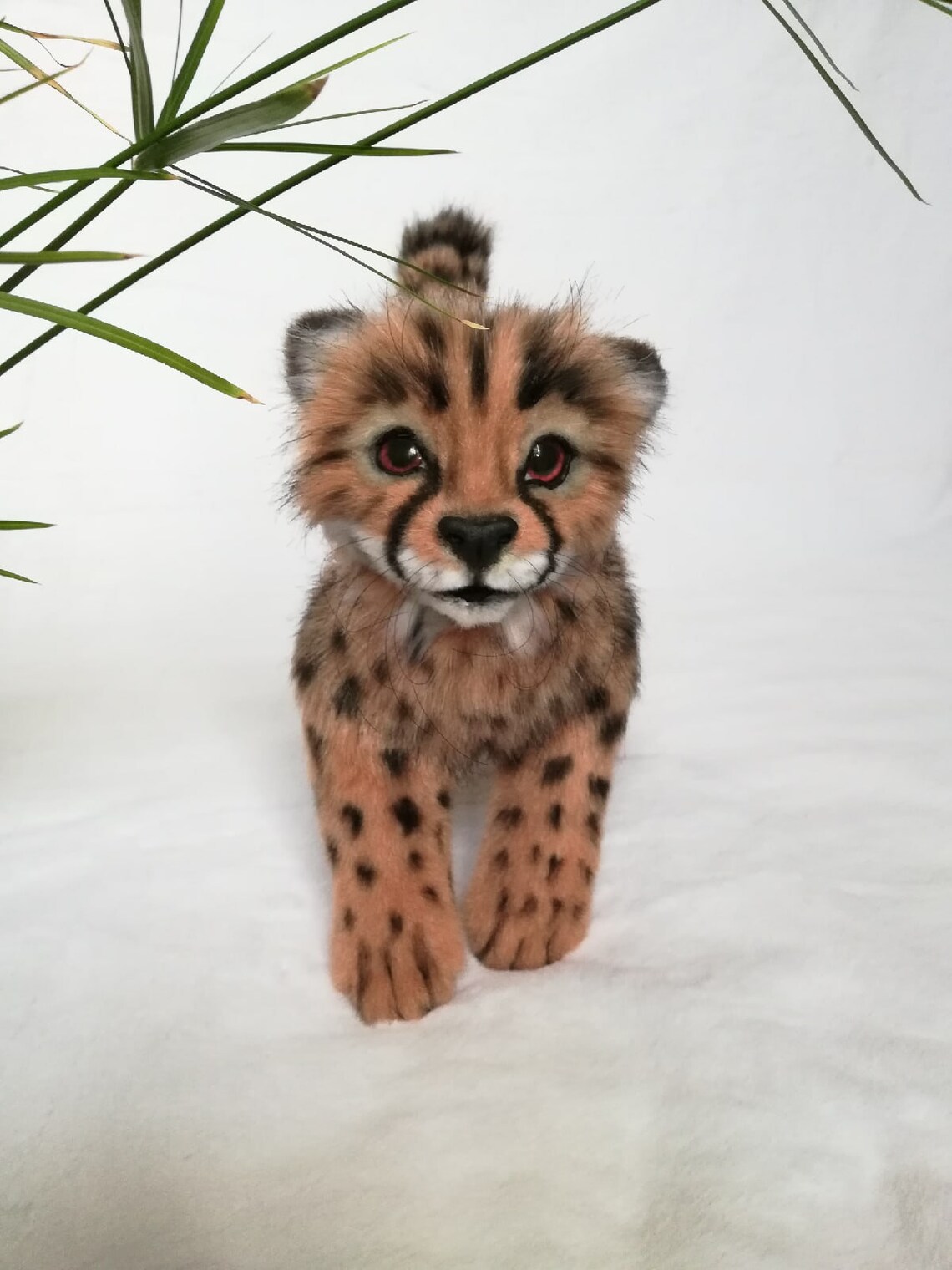 Baby cheetah.FOR ORDER. Realistic handmade plush toy gift. Etsy