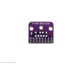 9-Pin Mini DIN AV Connector Breakout PCB
