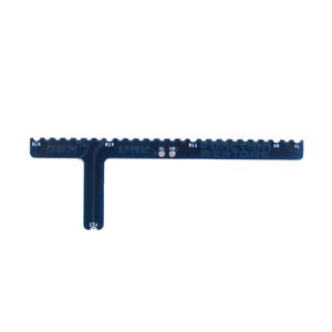 Op de afbeelding: Een donkerblauwe, T-vormige tool met een liniaalrand en de tekst "GEM", "UR2", "FUNCTION RESTORE" en "XL XR". De tool heeft een reeks kleine inkepingen langs de bovenrand, tegen een witte achtergrond.
