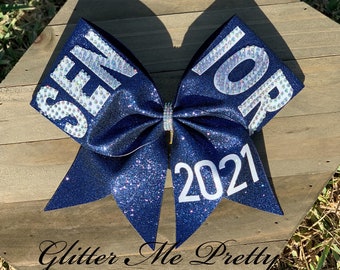 Senior Cheer Bow Custom Cheer Bows Colors 2024 Senior Gifts Afstudeergeschenken Big Rhinestone Cheer Bows Bling Bows
