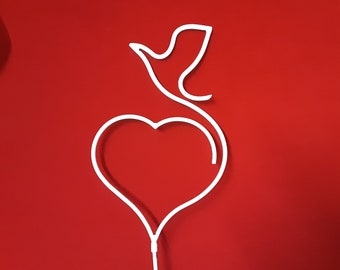 Herz,Blumenstecker, Geschenk, Valentinstag