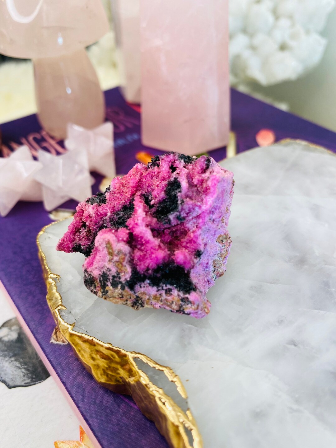 Pink Cobaltoan Calcite Crystal: Heart Chakra Stone, Ethically Sourced ...