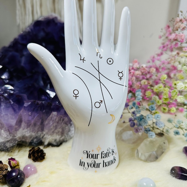 Fortune Teller Palmistry Hand, Jewellery Stand, Witchy Decor, Witchy Gifts, Fortune Teller Decor, Witch Altar, Witch Gifts