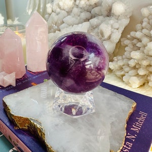 Rainbow Fluorite Sphere: Chakra Cleansing Crystal (6cm, 173g)