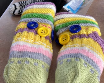 Knitted slipper socks