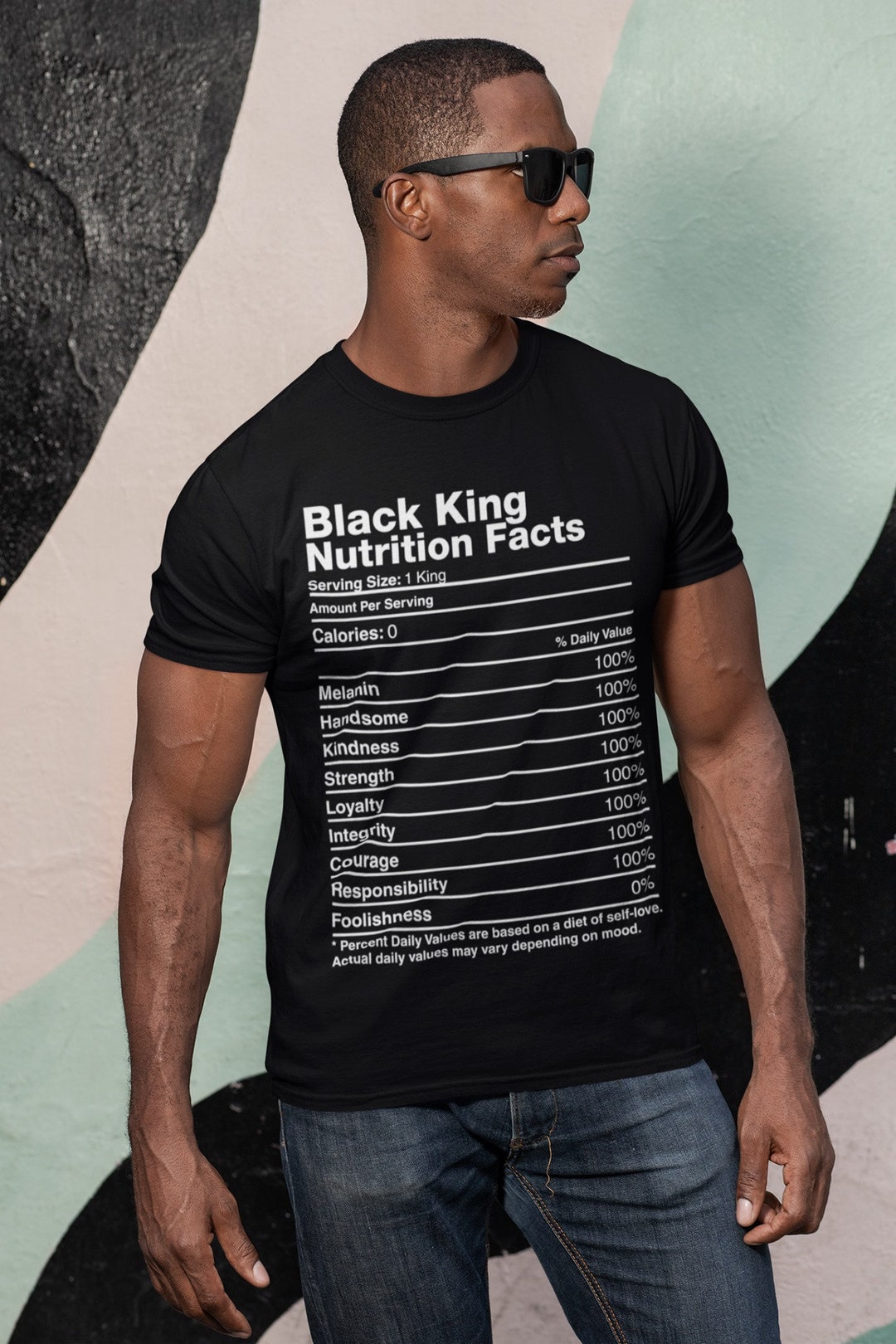 Black King Nutrition Facts Shirt Black King Tee - Etsy