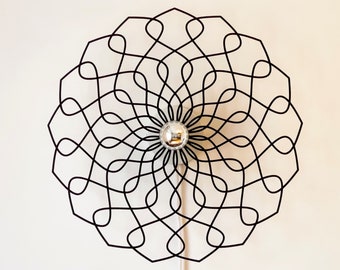 Wandlampe Waves - Holz Lampenschirm - Schattenlampe Decke Mandala