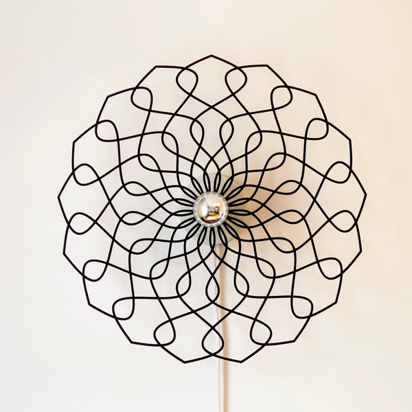 Wandlampe Waves - Holz Lampenschirm - Schattenlampe Decke Mandala