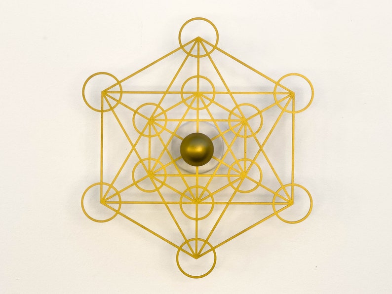 Wall Lamp - Sacred Geometry - the Cube of Metatron - Wooden Lampshade ...