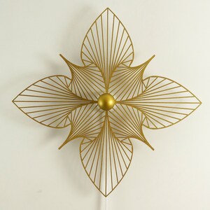 LED wall light OPArt #2 - wooden lampshade - shadow image light - light play - fractal