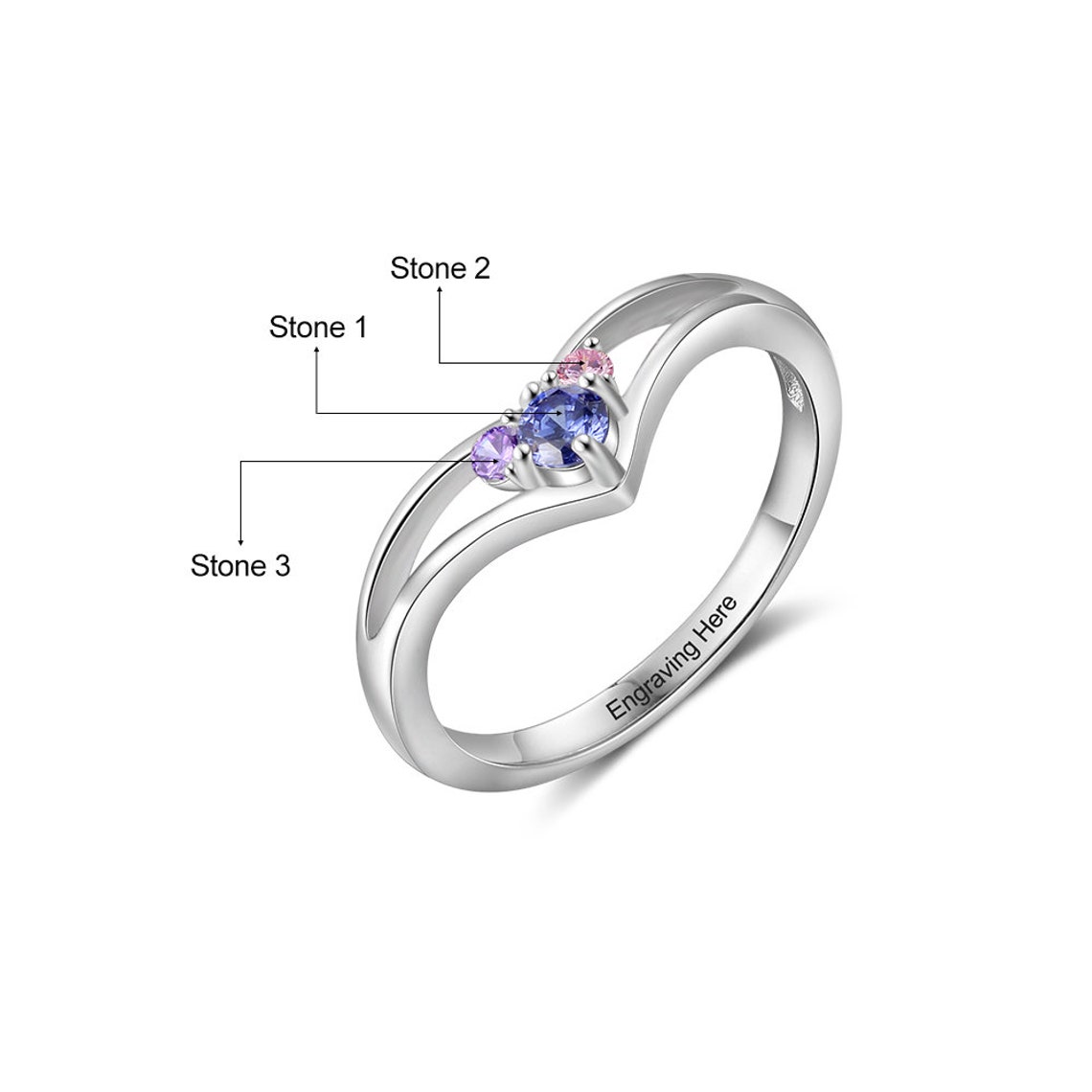 Personalized Promise Ring for Her With Custom Engraved Phrase Etsy