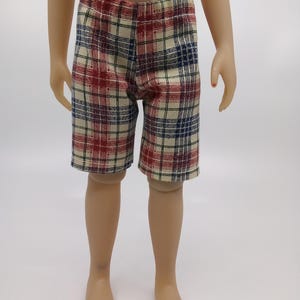 14.5 Inch Doll Shorts - Shorts in Assorted Colors | Fits like Wellie Wishers, Ruby Red Fashion Friends and Glitter Girls Xtra Long Red/Navy