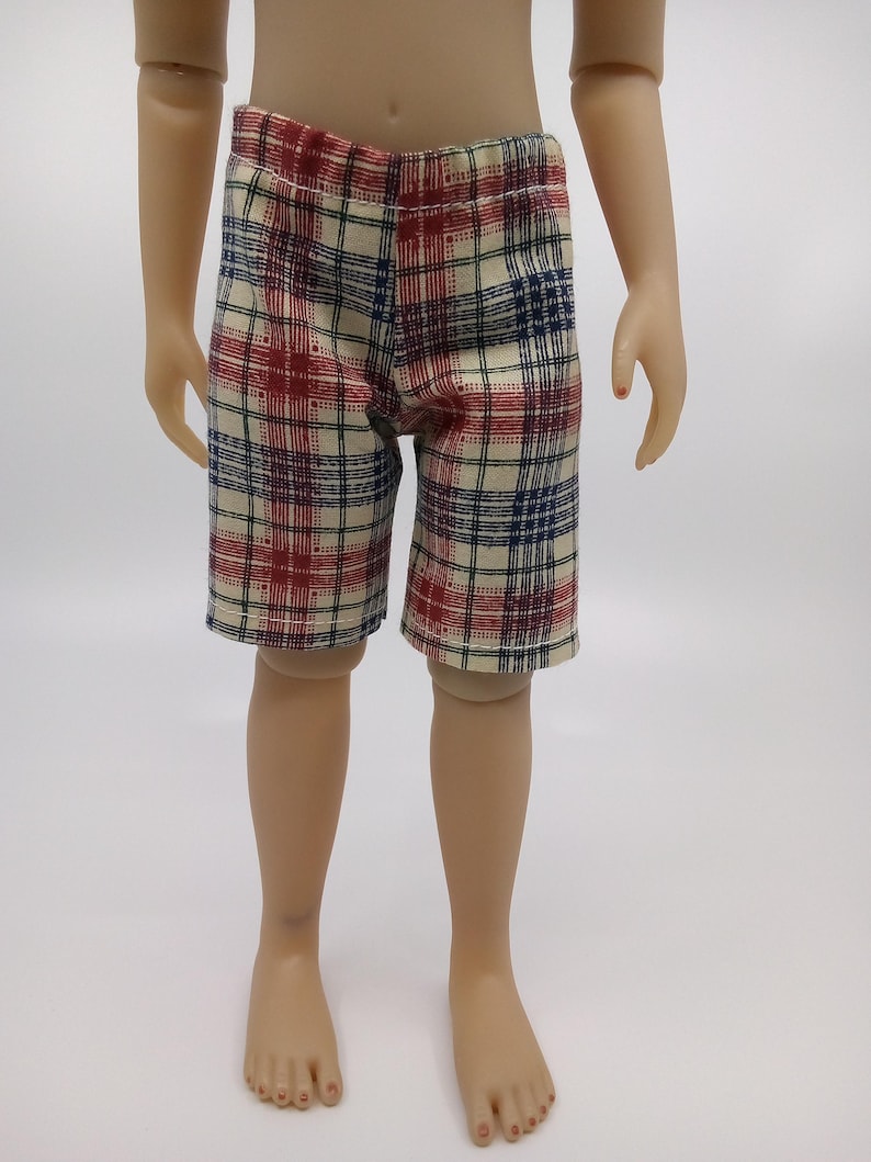 14.5 Inch Doll Shorts - Shorts in Assorted Colors | Fits like Wellie Wishers, Ruby Red Fashion Friends and Glitter Girls Xtra Long Red/Navy