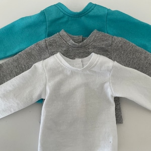 14.5 Inch Doll T-Shirt - Long Sleeve Solid Color T-Shirts | Fits like Ruby Red Fashion Friends and Glitter Girls