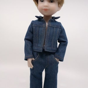 12 Inch Doll Clothes - Upcycled Jean Jacket/Pant Sets | Fits like Ruby Red Siblies