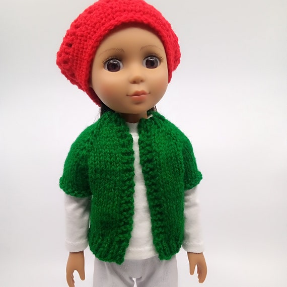 14.5 Inch Doll Sweaters - Hand-Knit Short-Sleeve Sweater Vests in Assorted Colors | Fits like Wellie Wishers, Glitter Girls, Gotz and RRFF
