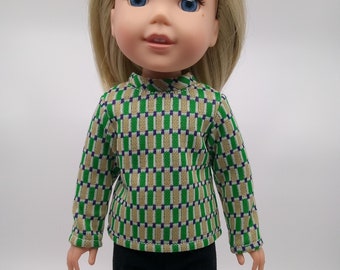 14.5 Inch Doll Shirt - Assorted Long Sleeve Tee Sweats | Fits like Wellie Wishers and Glitter Girls