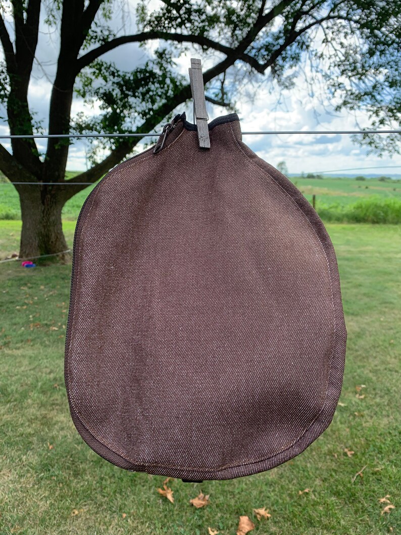 Pickleball Paddle Covers Upcycled Brown Twill Handmade Etsy