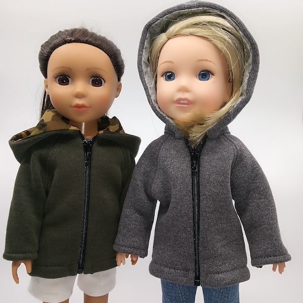 14.5 Inch Doll Hoodies - Upcycled Hooded Sweatshirts | Fits like Wellie Wishers, Ruby Red Fashion Friends, Glitter Girls & Gotz Little Kidz