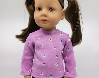 14.5 Inch Doll T-Shirt - Assorted Long Sleeve T-Shirts | Fits like Gotz Little Kidz
