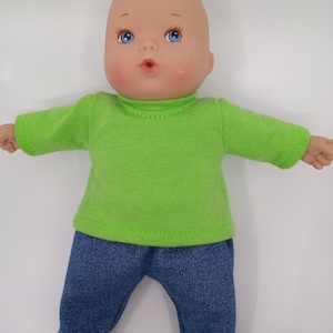 8 Inch Doll Shirt - Upcycled Baby Doll Long Sleeve Tees | Fits like Madame Alexander and Little Bitty Baby