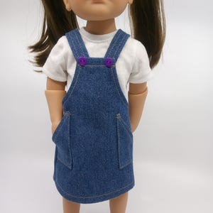 14.5 Inch Doll Jumpers - Upcycled Denim Jumpers | Fits like Gotz Little Kidz