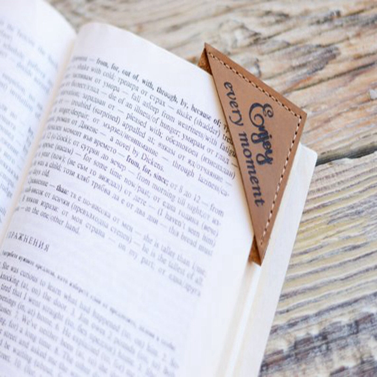 Personalized leather bookmark Leather corner bookmark Handmade Etsy